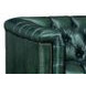 Picavel Green Leather 65" Loveseat with Nailhead Trim