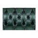 Picavel Green Leather 84" Sofa with Nailhead Trim