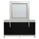 Reflections Pearl White and Rhinestone 6 Drawer Dresser with LED in Mirror