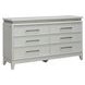 Reflections Pearl White and Rhinestone 6 Drawer Dresser with LED