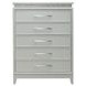 Reflections Pearl White and Rhinestone 5 Drawer Chest with LED