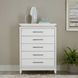 Reflections Pearl White and Rhinestone 5 Drawer Chest with LED