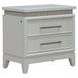 Reflections Pearl White and Rhinestone 2 Drawer Nightstand with USB Charging