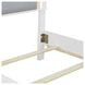 Reflections Pearl White and Gray Twin Upholstered Panel Bed with LED