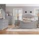 Stonebrook Light Distressed Antique Gray King Panel Bed