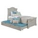 Stonebrook Light Distressed Antique Gray Twin Panel Bed with Trundle