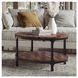 Urban Nature Distressed Dark Brown Round Cocktail Table