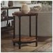 Urban Nature Distressed Dark Brown Round Chairside Table