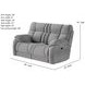 Wild Card Bahari Platinum 68" Reclining Loveseat with USB Charging