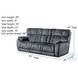 Wild Card Brady Charcoal Power Headrest Zero Gravity Reclining Sofa with USB ports