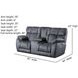 Wild Card Charcoal 82" Power Reclining Loveseat with Cup Holders and USB Charging
