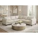 Kona White Leather 3 Piece Modular Sectional