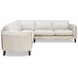 Kona White Leather 3 Piece Modular Sectional