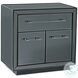 Trevor Metallic Graphite Chairside Chest