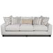 Durango Pewter Off White Performance Fabric 100" Living Room Set with Throw Pillows