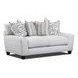 Durango Pewter Off White Performance Fabric 100" Living Room Set with Throw Pillows