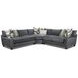 Argo Ash Gray 3 Piece Modular Sectional with Pillows