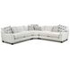 Contour Natural Off White 3 Piece Modular Sectional with Pillows