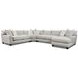 Durango Moose Beige 4 Piece Modular Sectional with RAF Chaise and Pillows