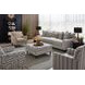Durango Pewter Off White Performance Fabric 100" Living Room Set with Throw Pillows