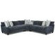 Elise Ink Gray 3 Piece Modular Sectional with Pillows
