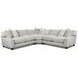 Hogan Cotton Off White Performance Fabric 3 Piece Modular Sectional with Pillows