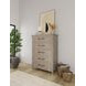 Bennett Frosted Gray 5 Drawer Chest