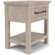 Bennett Frosted Gray 1 Drawer Nightstand with USB Charging