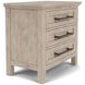 Bennett Frosted Gray 3 Drawer Nightstand with USB Charging