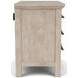 Bennett Frosted Gray 3 Drawer Nightstand with USB Charging