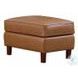 Isla Cognac Leather Upholstered Rectangular Ottoman