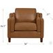 Isla Cognac Leather Upholstered Accent Chair