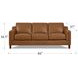 Isla Cognac Leather 84" Sofa