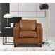 Isla Cognac Leather Upholstered Accent Chair