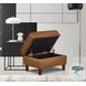 Isla Cognac Leather Upholstered Rectangular Ottoman
