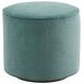 Waverly Silverado Green Upholstered Round Swivel Ottoman
