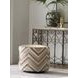 Silverado Brown Upholstered Round Waverly Swivel Ottoman