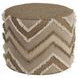 Silverado Brown Upholstered Round Waverly Swivel Ottoman