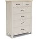 Glenndale Aged White and Wheat 5 Drawer Chest