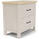 Glenndale Aged White and Wheat 2 Drawer Nightstand with USB Charging