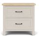 Glenndale Aged White and Wheat 2 Drawer Nightstand with USB Charging