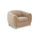 Lina Cafe Au Lait Performance Velvet Upholstered Accent Chair
