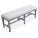 Charleston Harbor Gray Upholstered Dining Bench