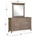 Paxton Place Dovetail Gray 7 Drawer Dresser with Rectangular Mirror