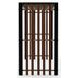 Pinstripe Dark Chocolate and Rich Walnut Rectangular Glass Top Console Table