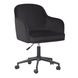 Sydney Black Performance Fabric Upholstered Swivel Desk Chair