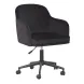 Sydney Black Performance Fabric Upholstered Swivel Desk Chair