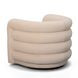 Curves Peach Performance Fabric Upholstered Swivel Accent Chair