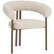 Nova Noah Ecru Performance Fabric Dining Arm Chair