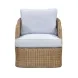 Axel Blue Performance Fabric Upholstered Outdoor Accent Chair